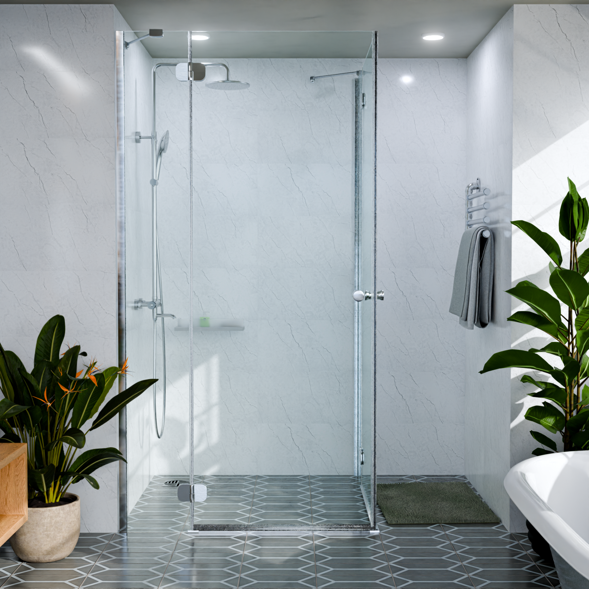 Carrara Grigio Wall Panel Tiles