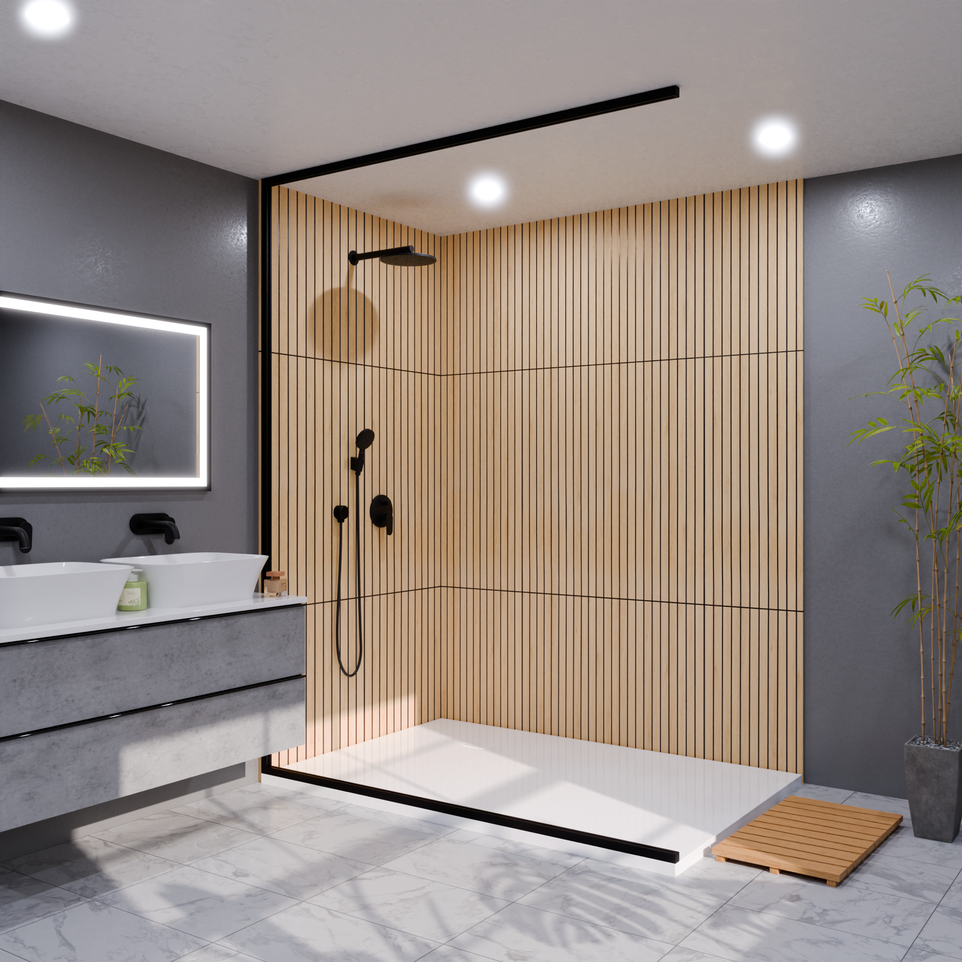 Scandipanel Bright Oak Wall Panel Tiles