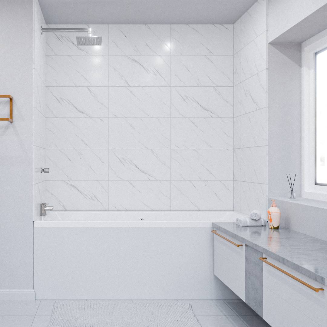 Carrara Marble Bathroom Wall Panel - WPW™