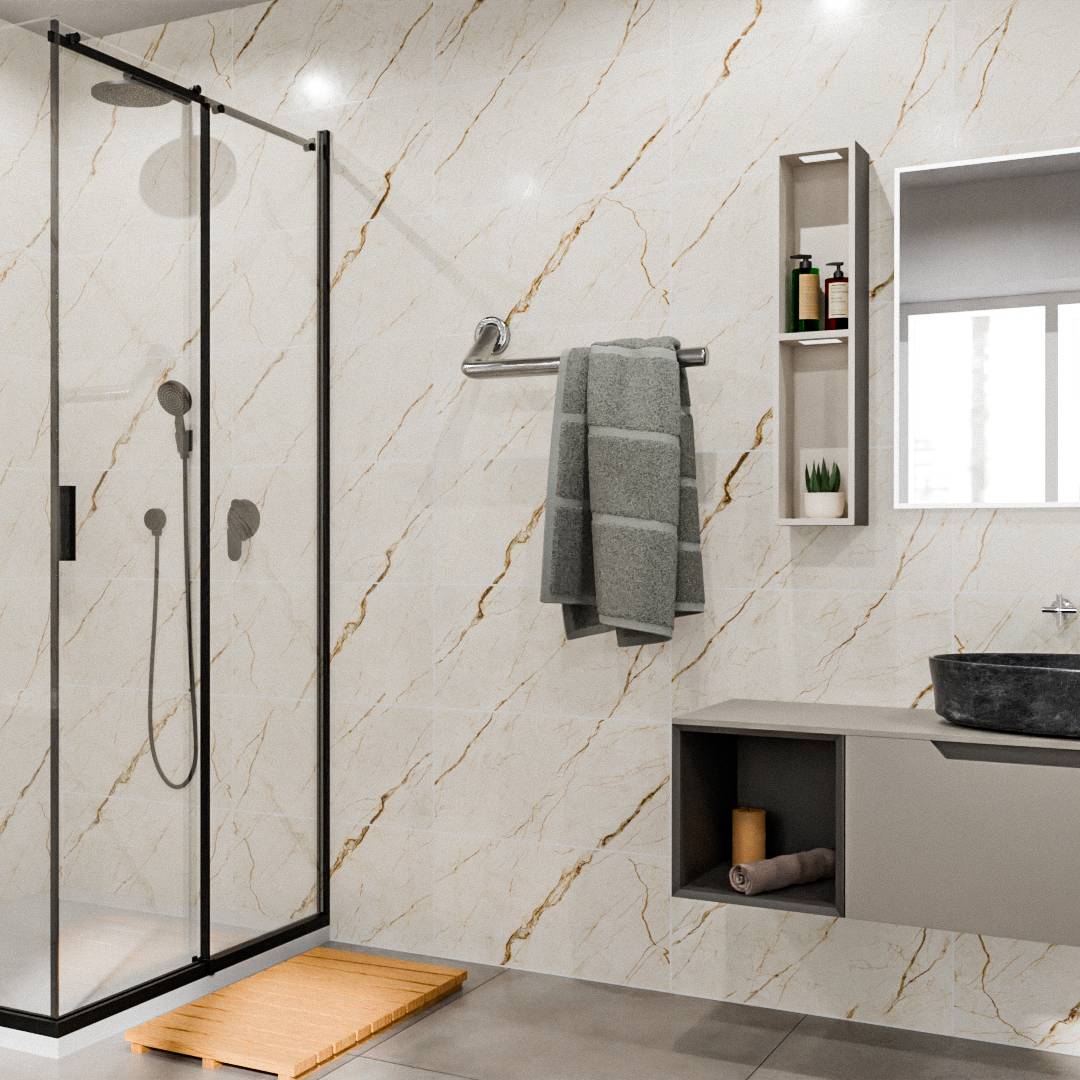 Crema Marfil Marble Bathroom Wall Panel - WPW™